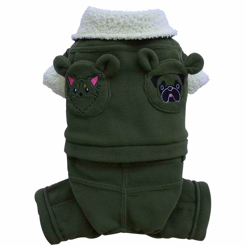 warm dog clothes - green DoggyDolly dog coat for winter