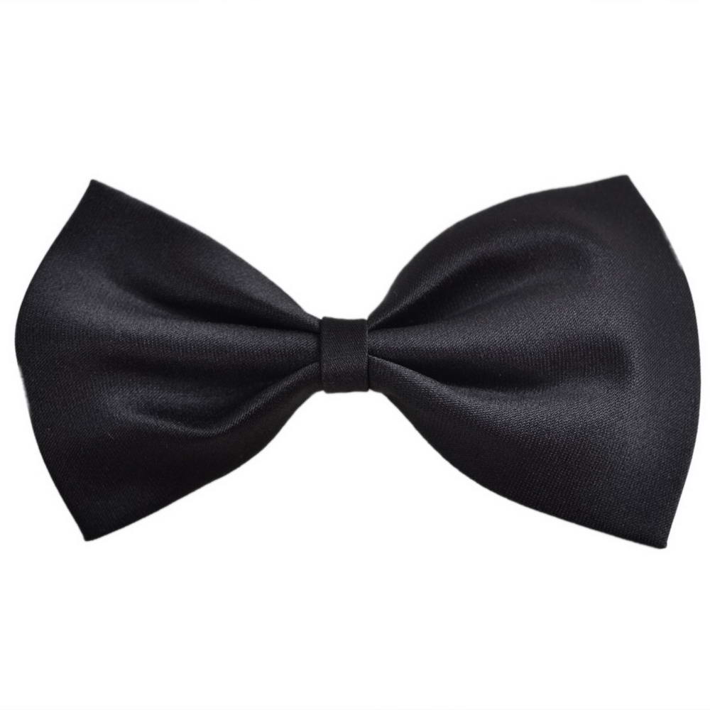 Black Dog Bow Tie - Cotton Self Tie Bow for Pets