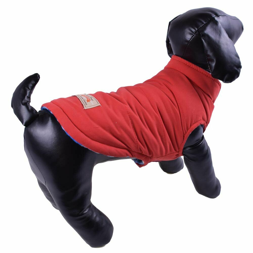 Beautiful reversing jacket for dogs red or blue plaid