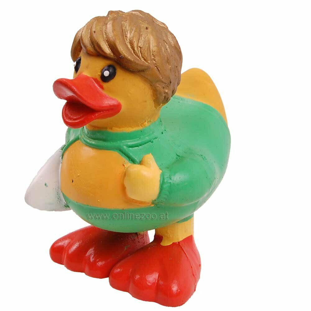 Surfer duck - dog toy - rubber duck with surfboard