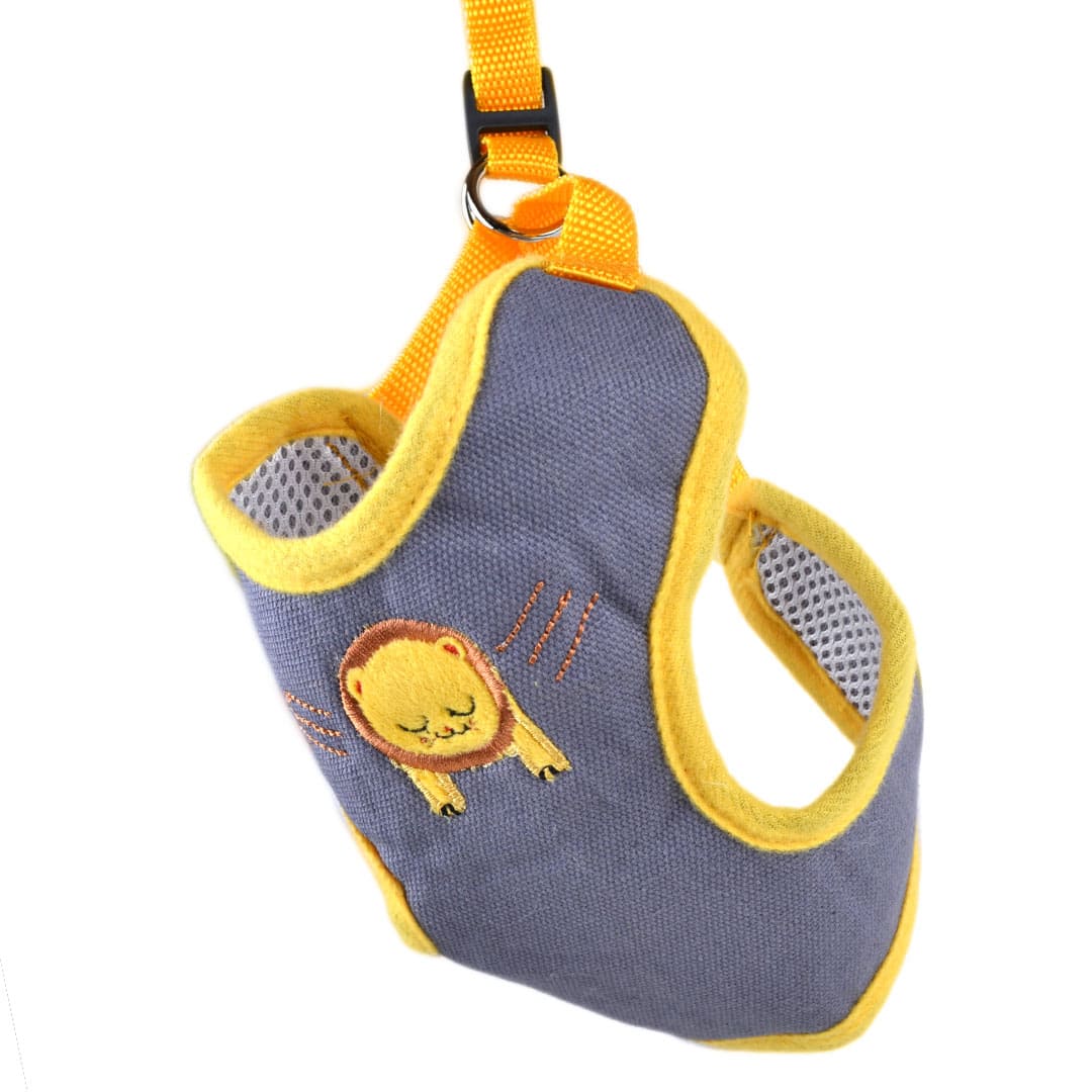Soft dog harness with leash in set for small dogs "Simba