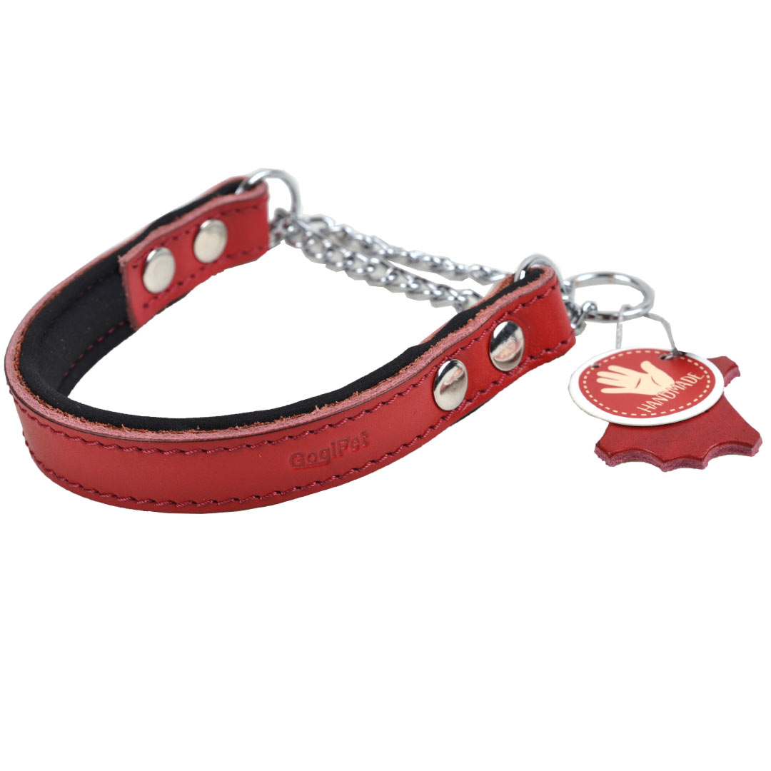 GogiPet train dog collars with soft lining red