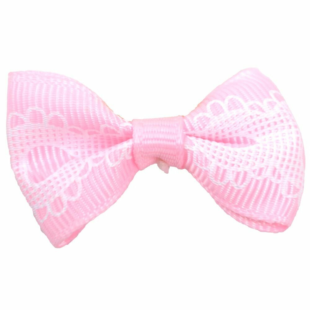 Handmade dog bow "Chiquita pink" by GogiPet