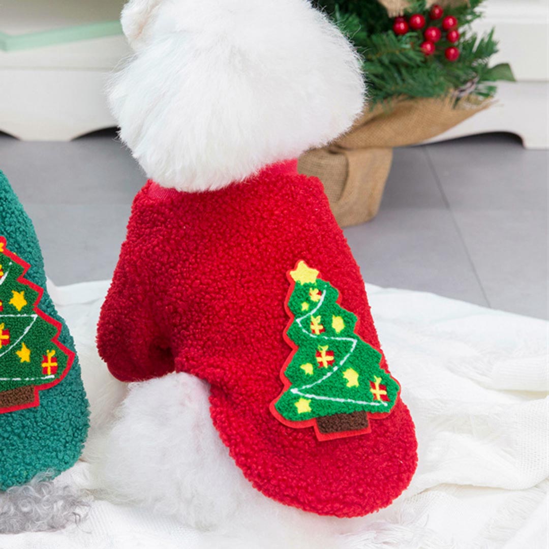 Christmas tree dog pullover