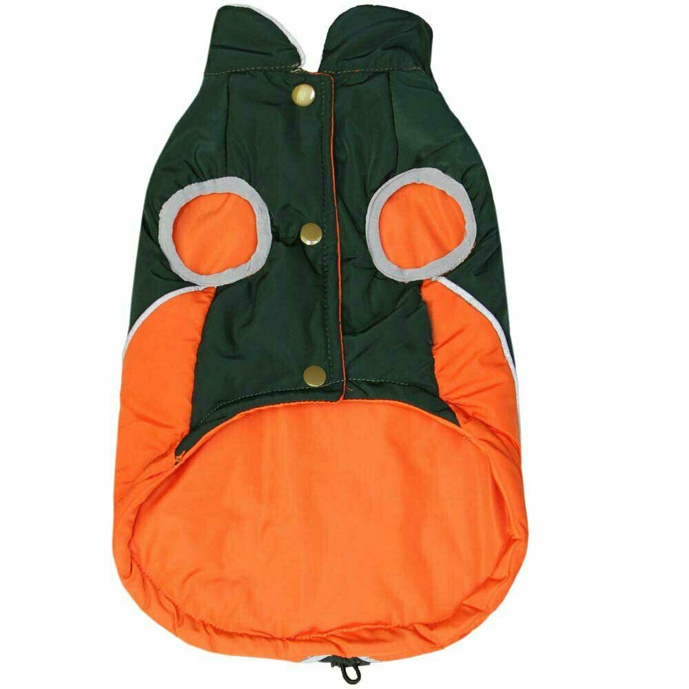 GogiPet winter dog coat green for large dogs