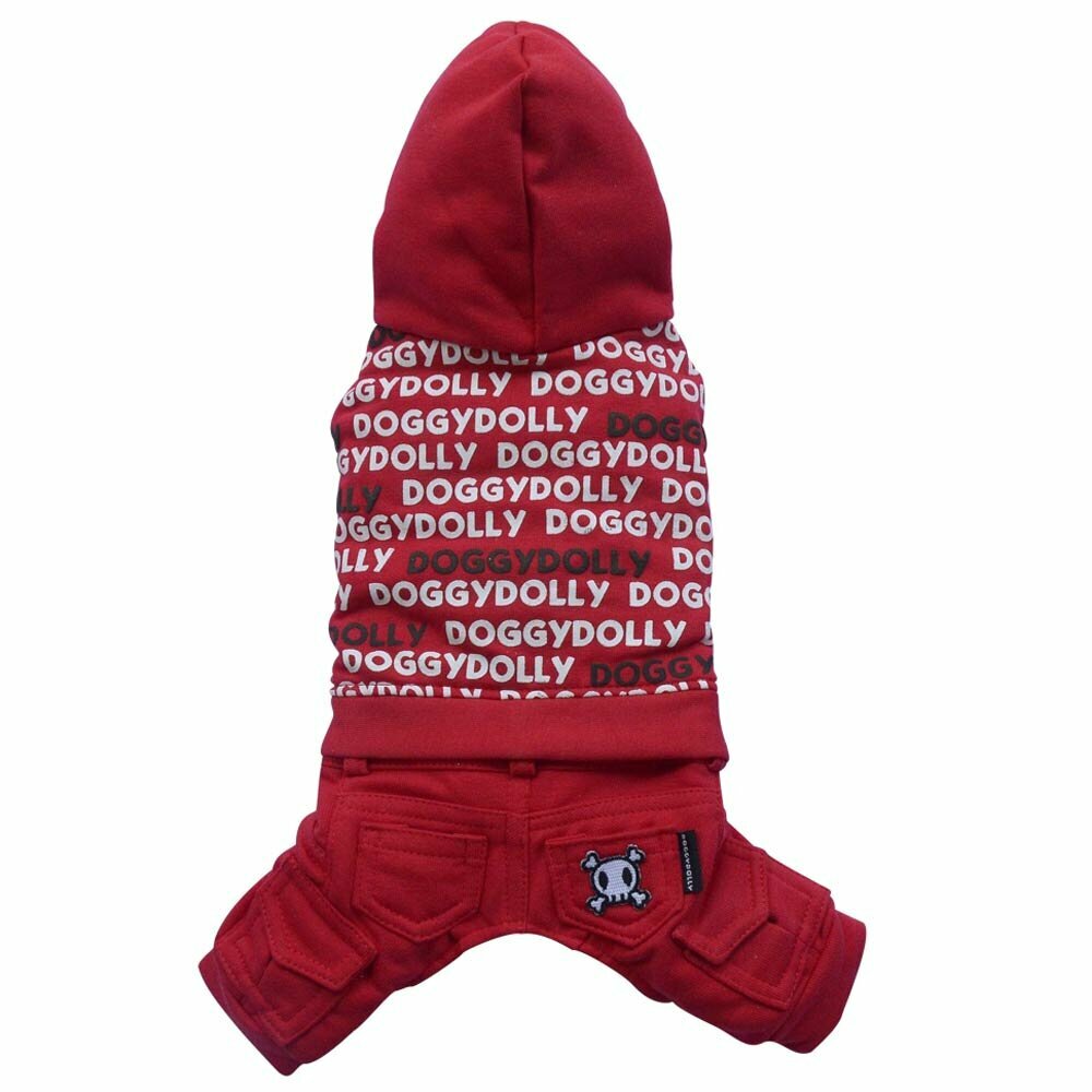 Red jogger for dogs by DoggyDolly DRF013