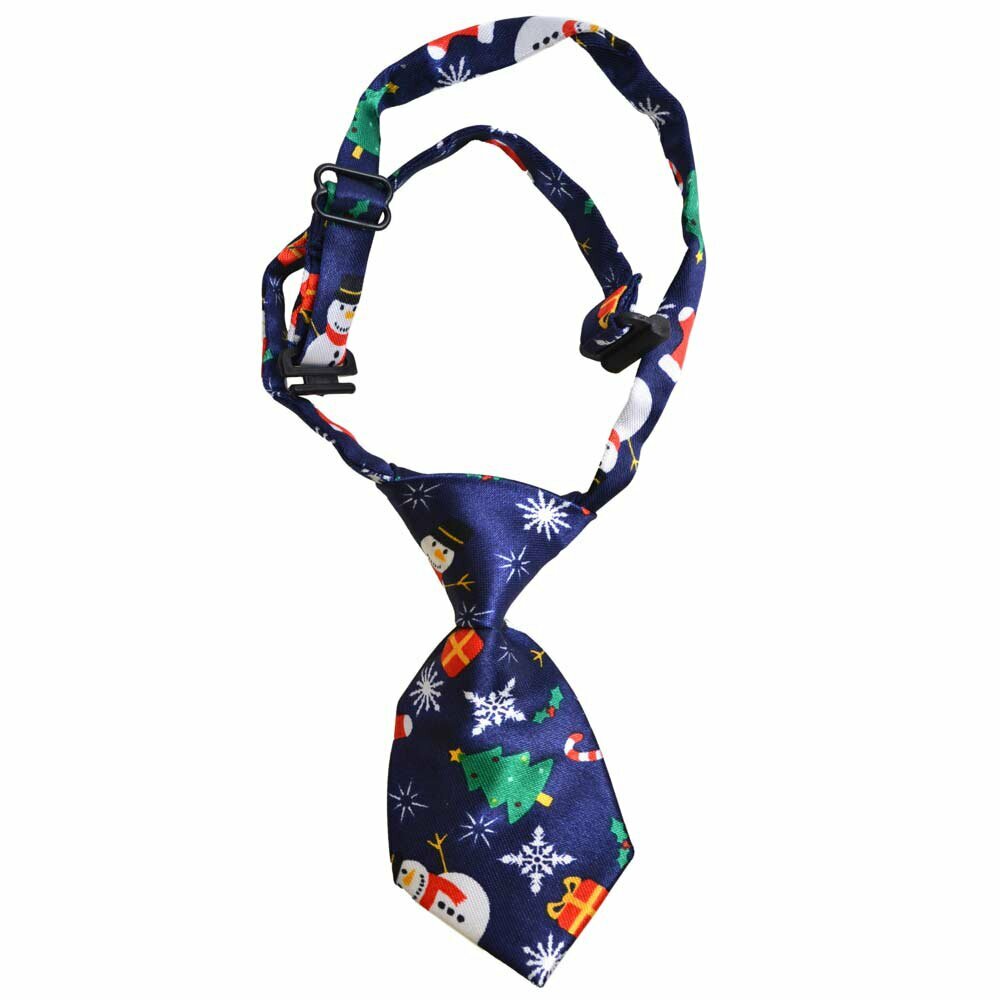 Tie for dogs blue Christmas tie by GogiPet