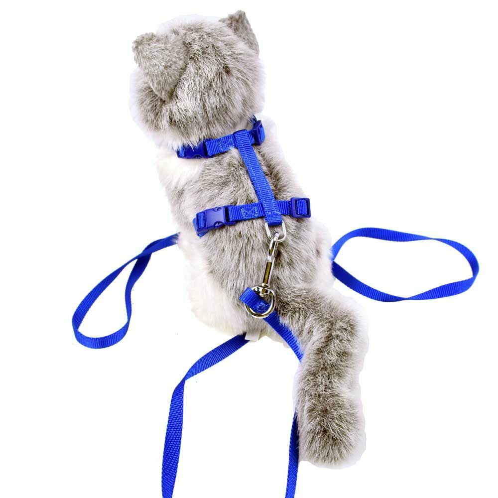 GogiPet cat harness with leash blue