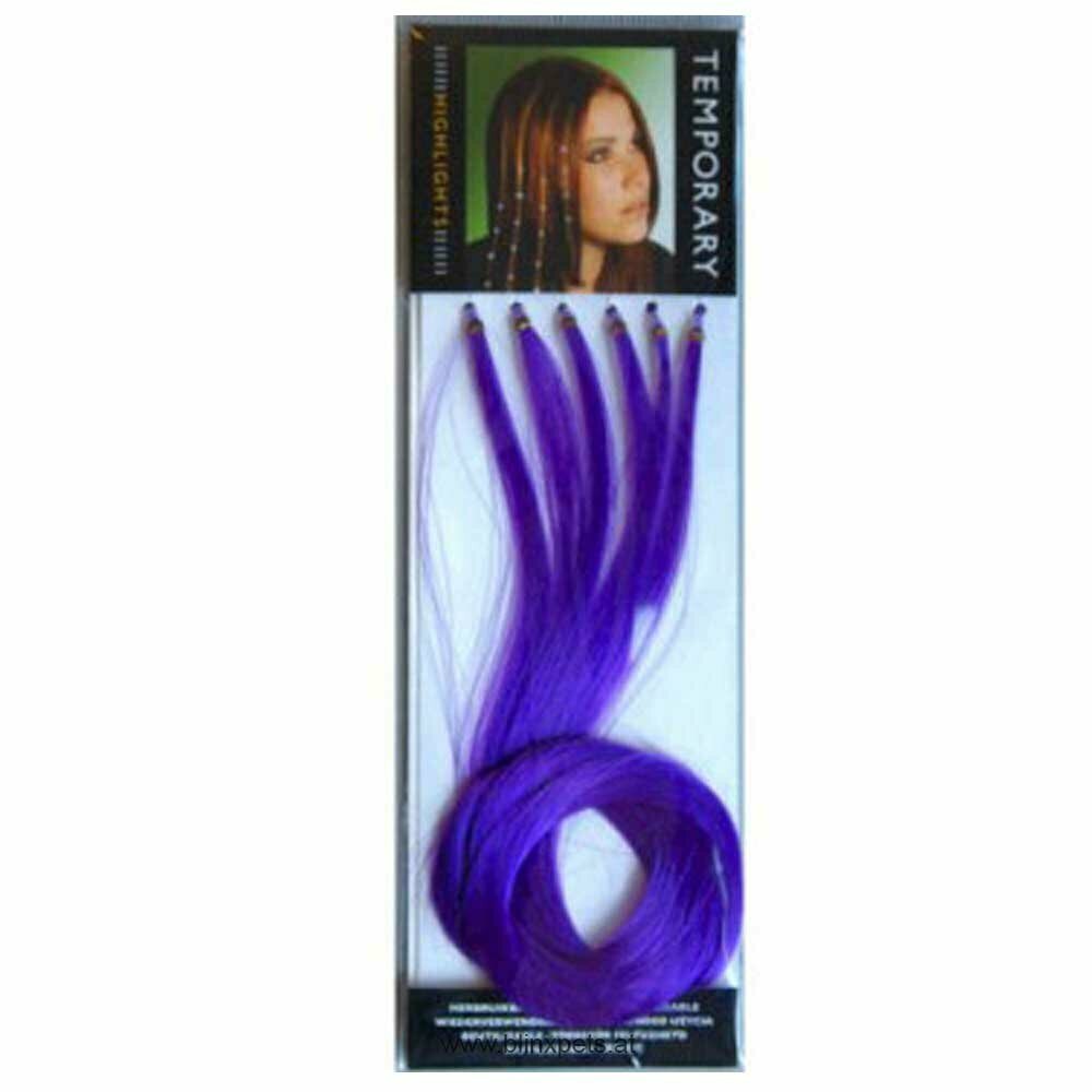 purple hair extensions - crazy extensions by Blinxpets