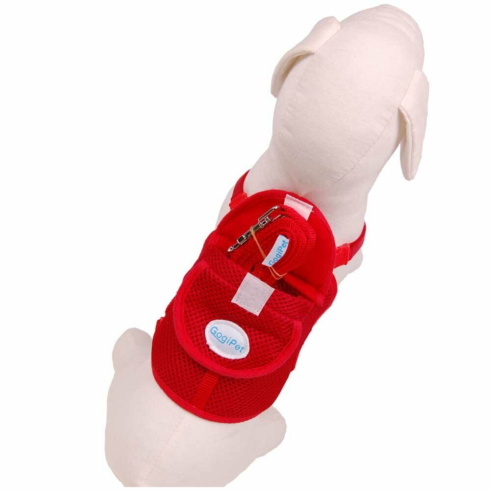 Dog Harness red - dog backpack