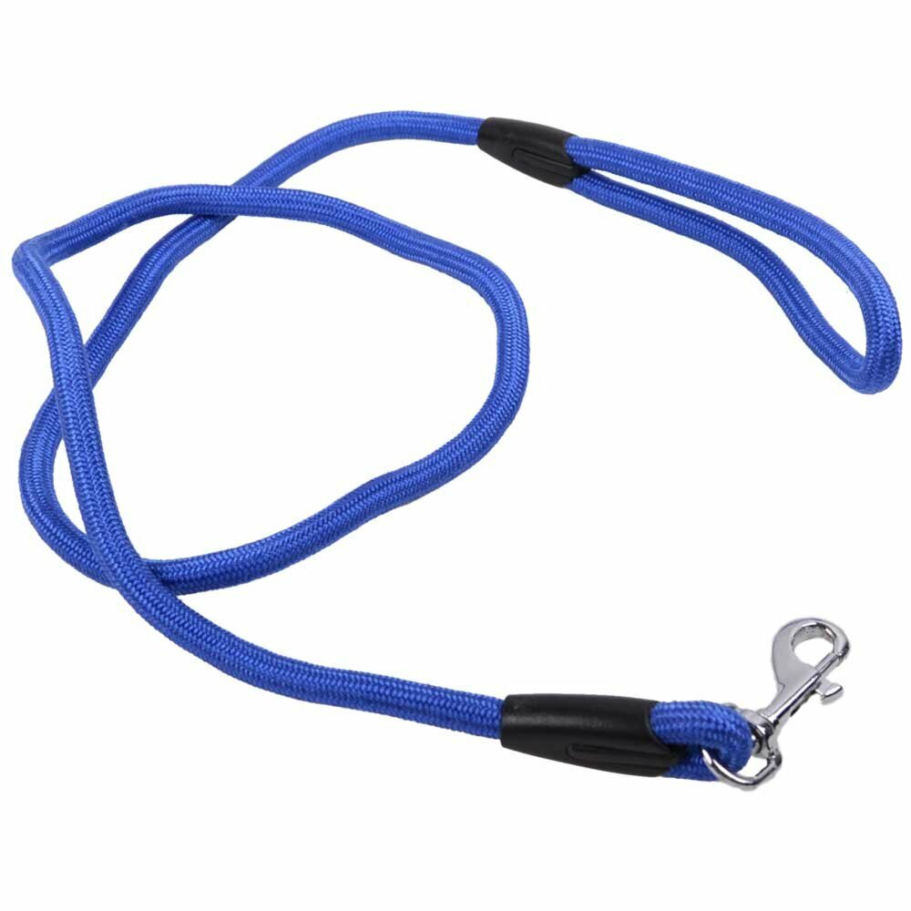 Robust dog leash from mountaineering rope blue
