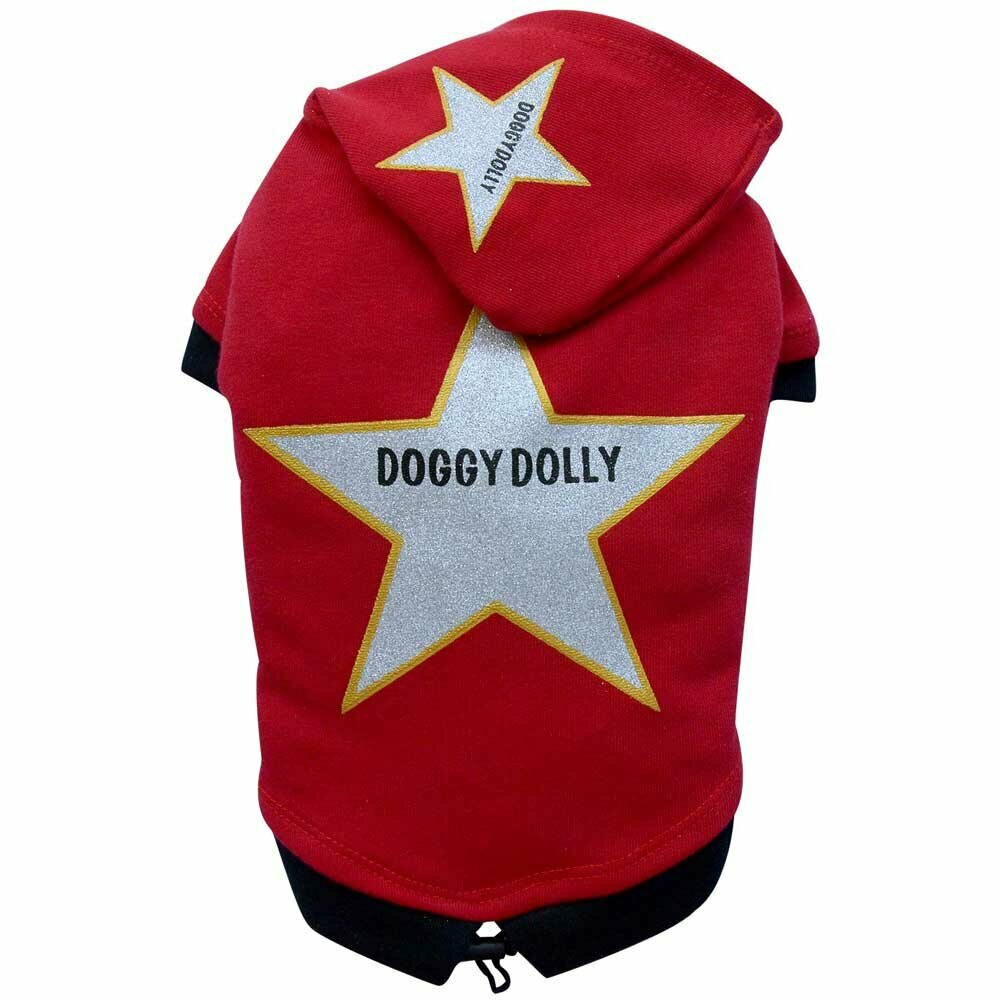 dog garment - red dog pullover Star by DoggyDolly