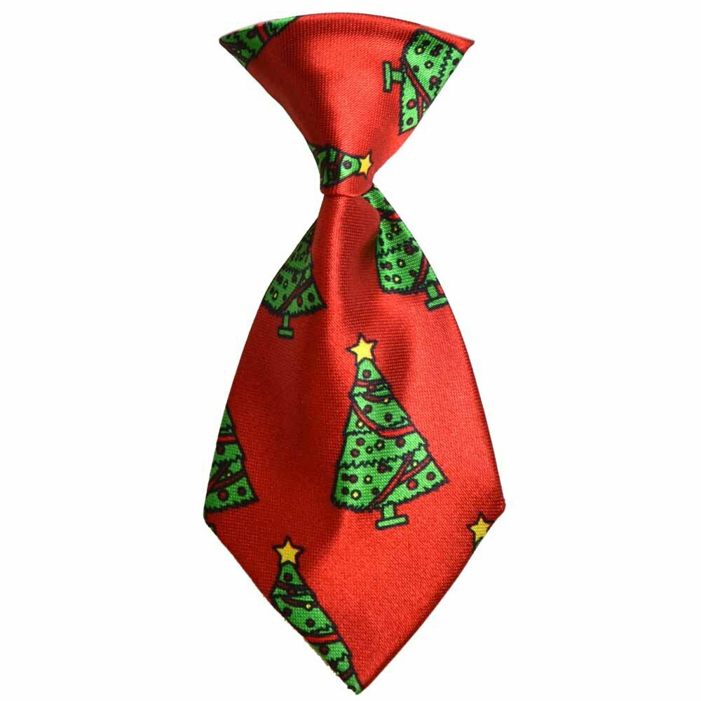 Dog tie Christmas tree red