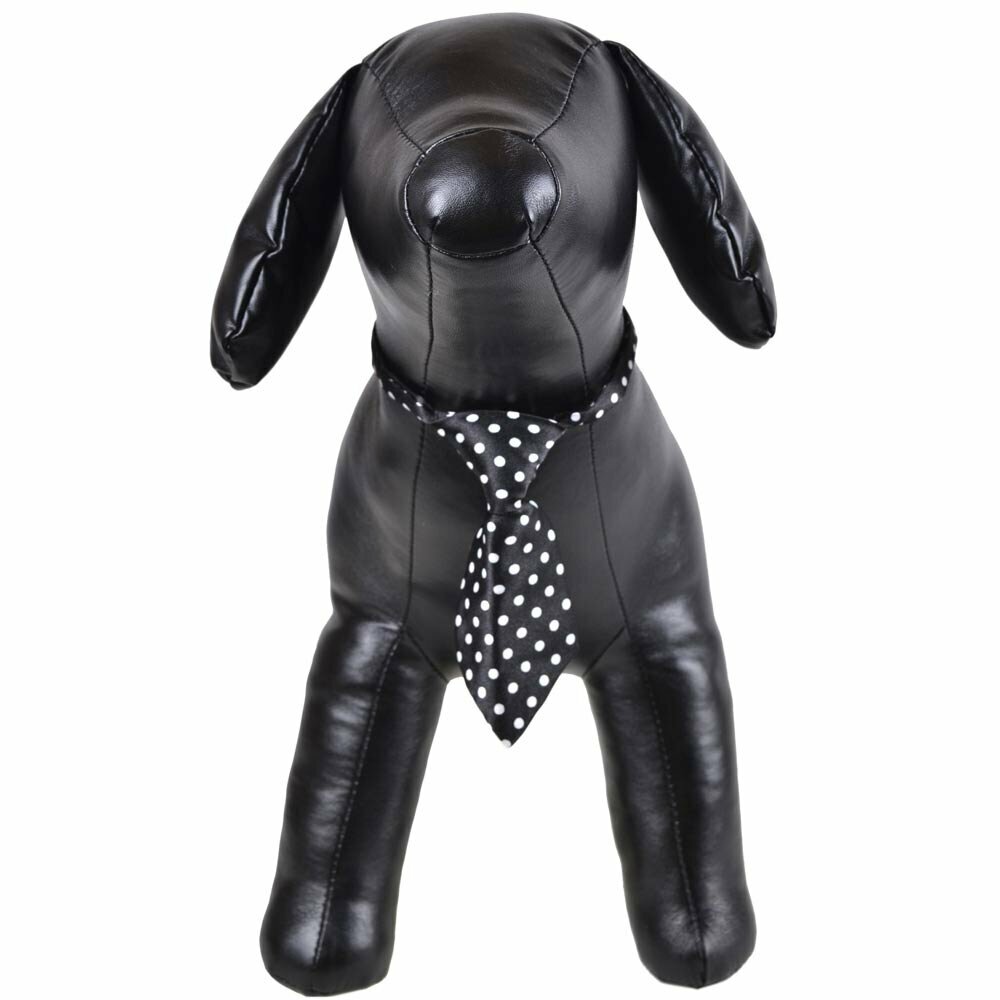Necktie for dogs spotted black