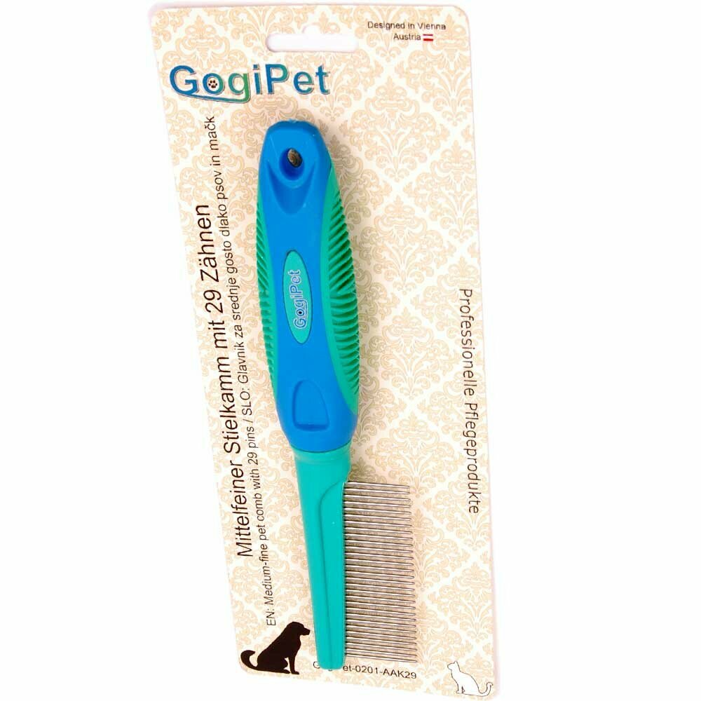 GogiPet tail comb medium fine, 29 teeth - dog comb