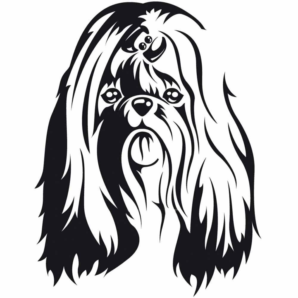 Dog sticker Shih Tsu for the pet groomer and dog lovers