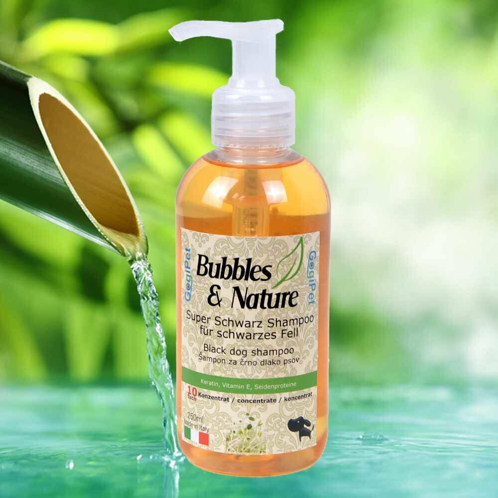 Black dog shampoo by Bubbles & Nature