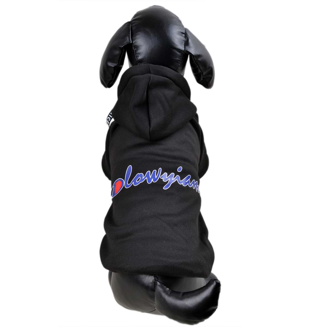 black dog hoody black for sporty look