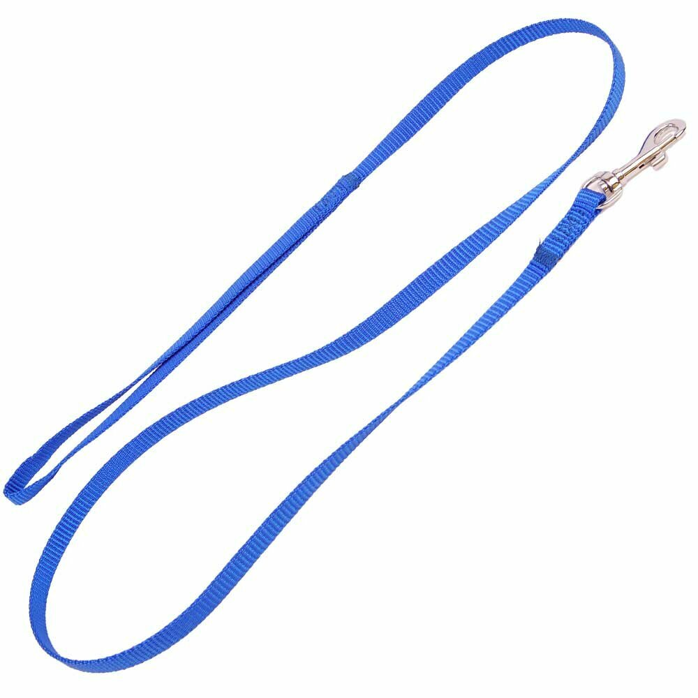 Blue dog leash of nylon extra durable