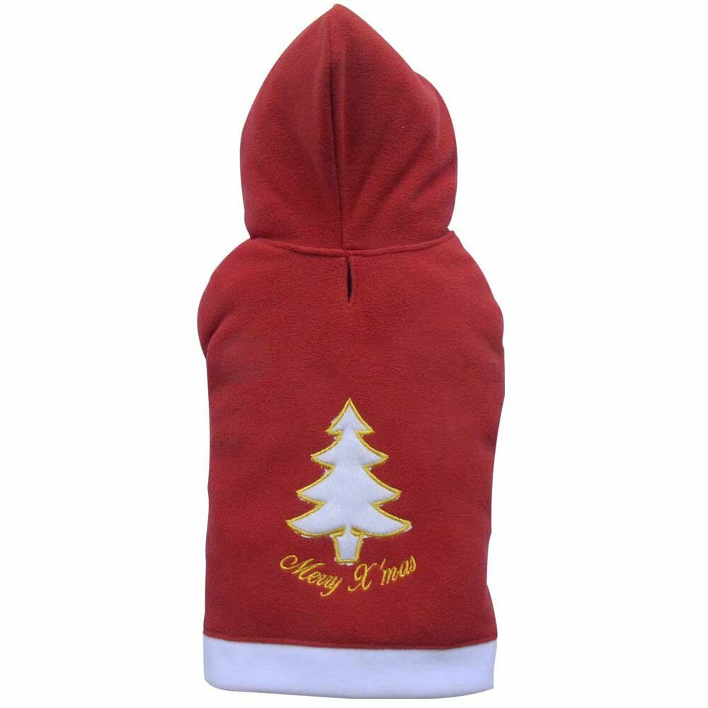 DoggyDolly Christmas coat for dogs with red Christmas tree