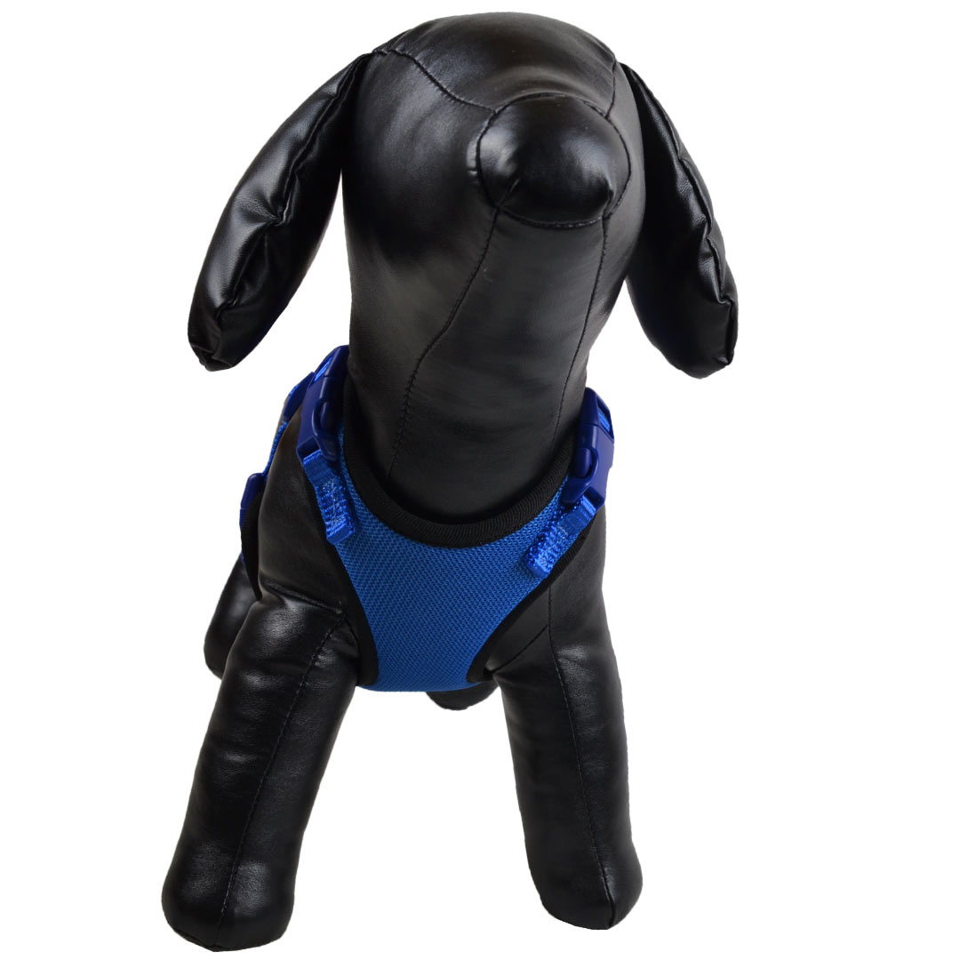 Blue soft chest harness for dogs