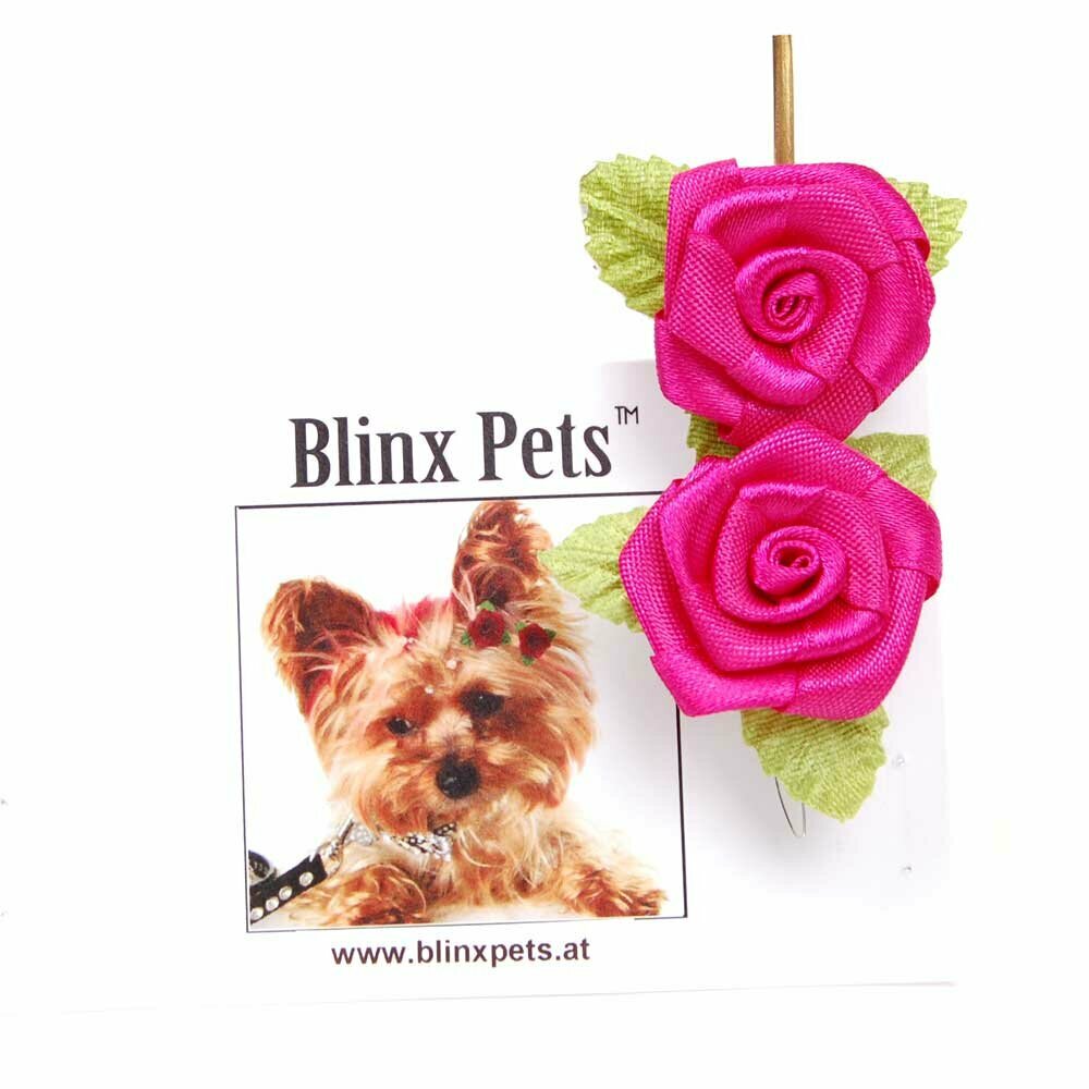 Rose jewellery for the hair in humans and animals - pink rose hair accessories