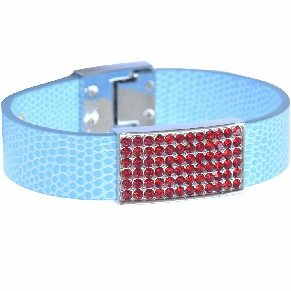 Dog Collar - DoggyDolly Jewellery Collar Camilla Light Blue