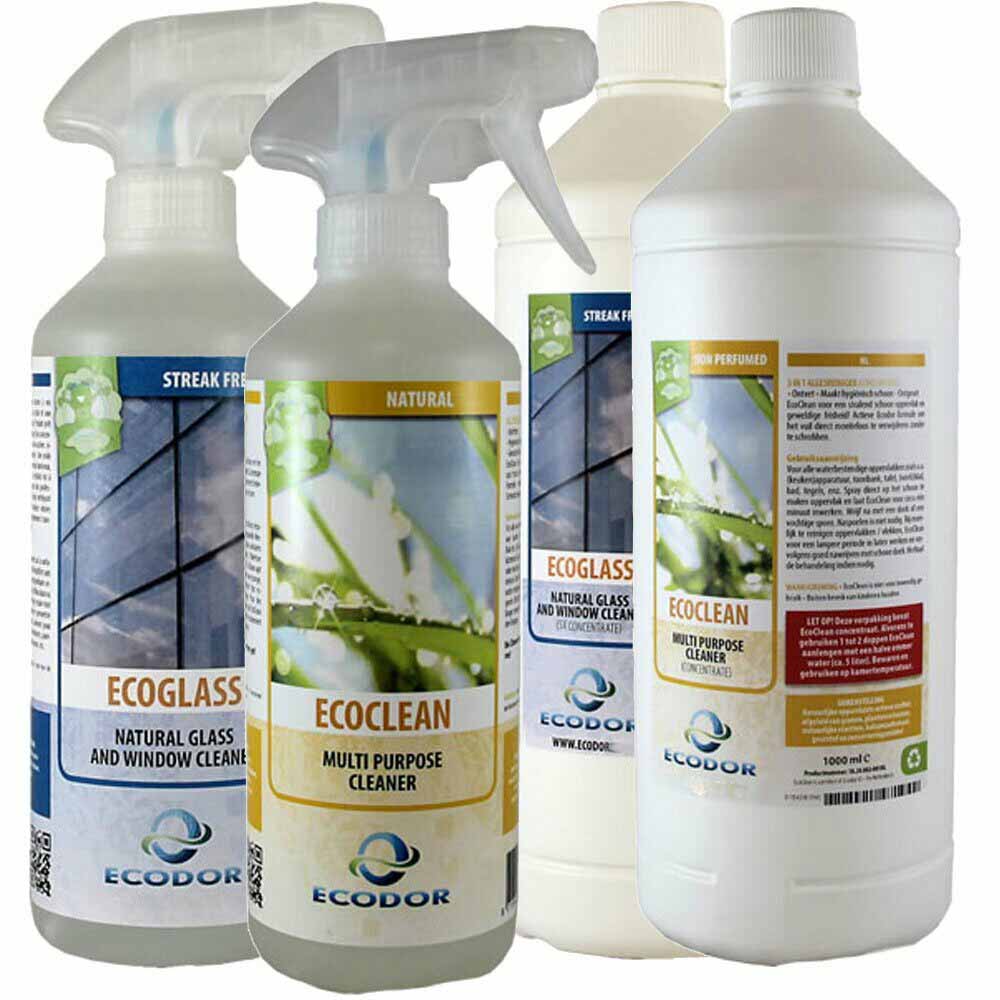 Household cleaning kit - Ecodor glass cleaners and all purpose cleaner set -20% discount