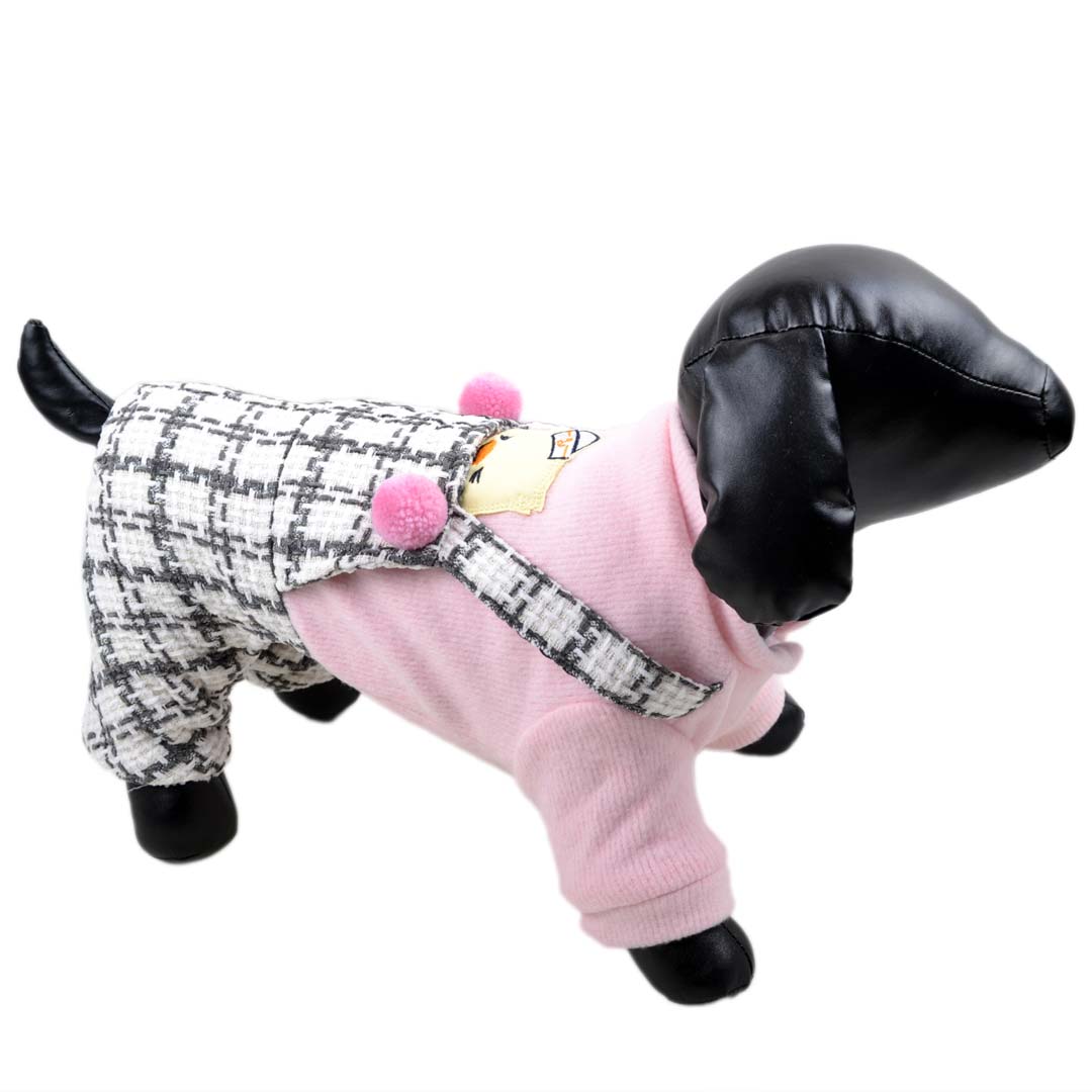 Warm dog clothing - pink dog coat