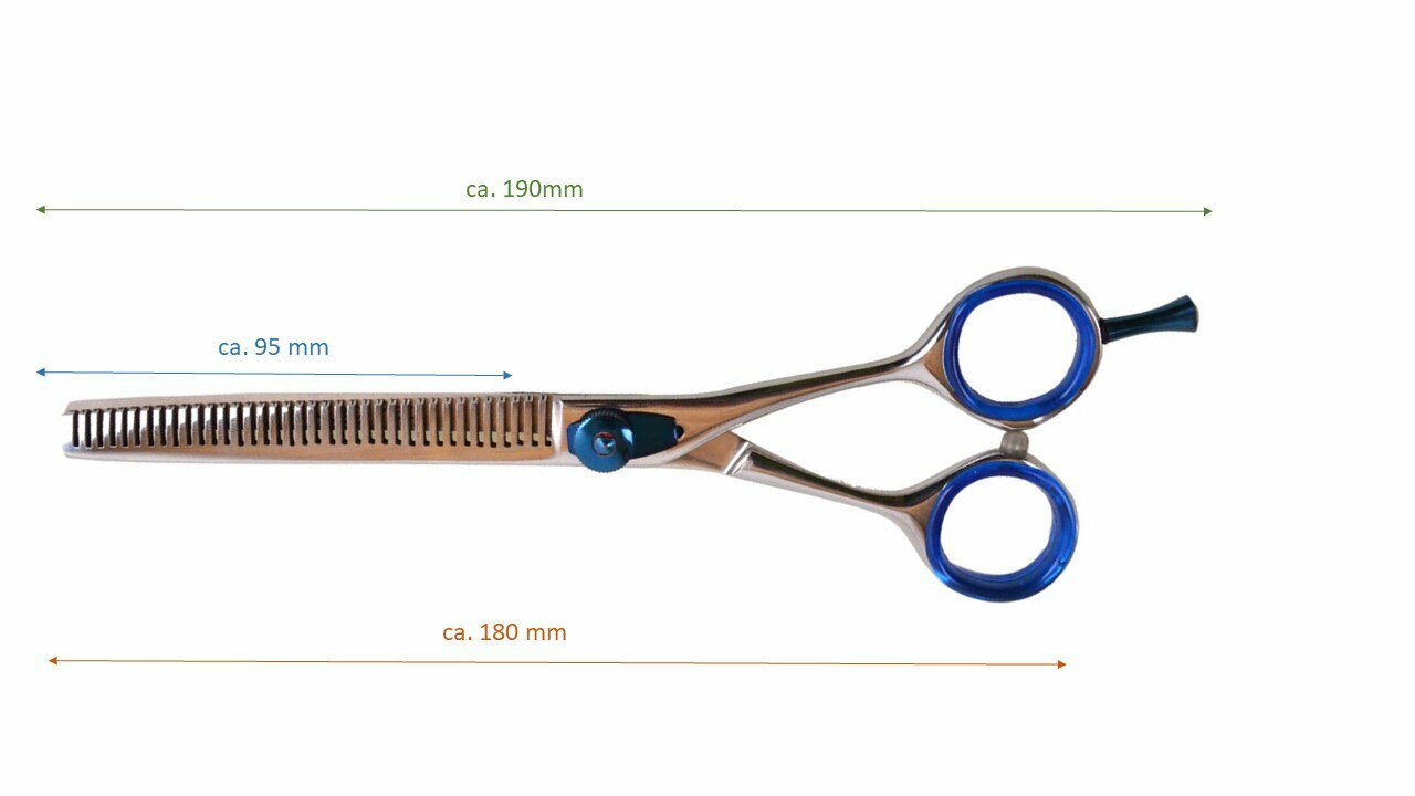 Dimensions of the GogiPet thinning scissors from Japan steel