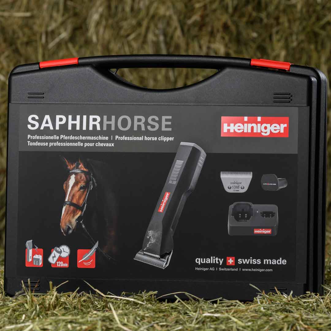 Heiniger Saphir Horse with batteries and extra wide blade