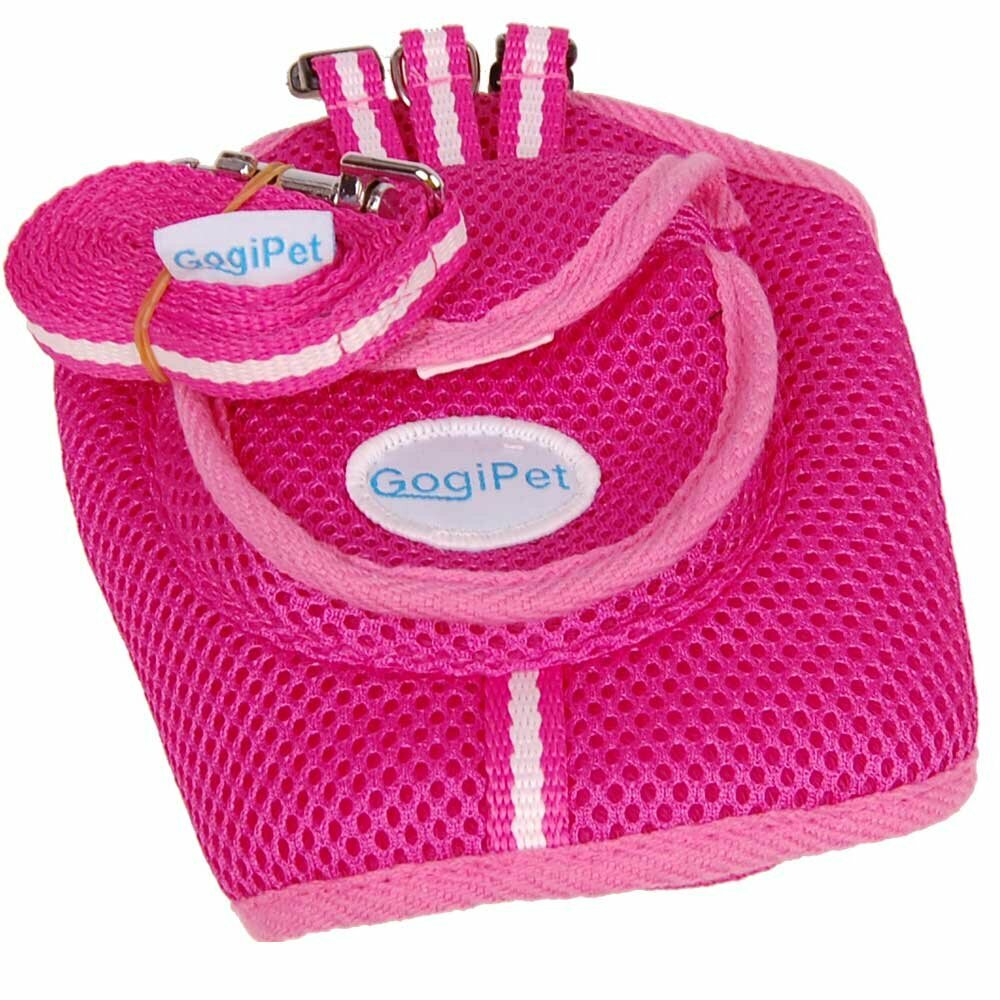 Dog Harness with free leash Pink by GogiPet ®