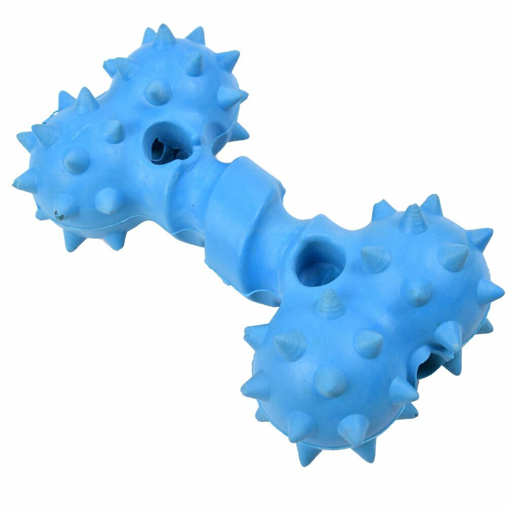 Blue rubber bone 12 cm -10 years Onlinezoo dog toy special