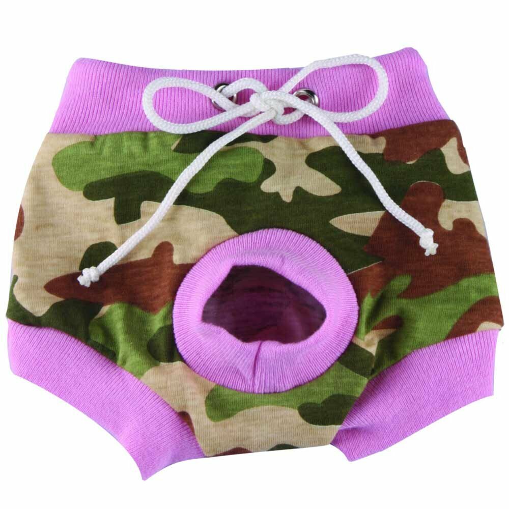 DoggyDolly Sanitary Green Camouflage With Trim