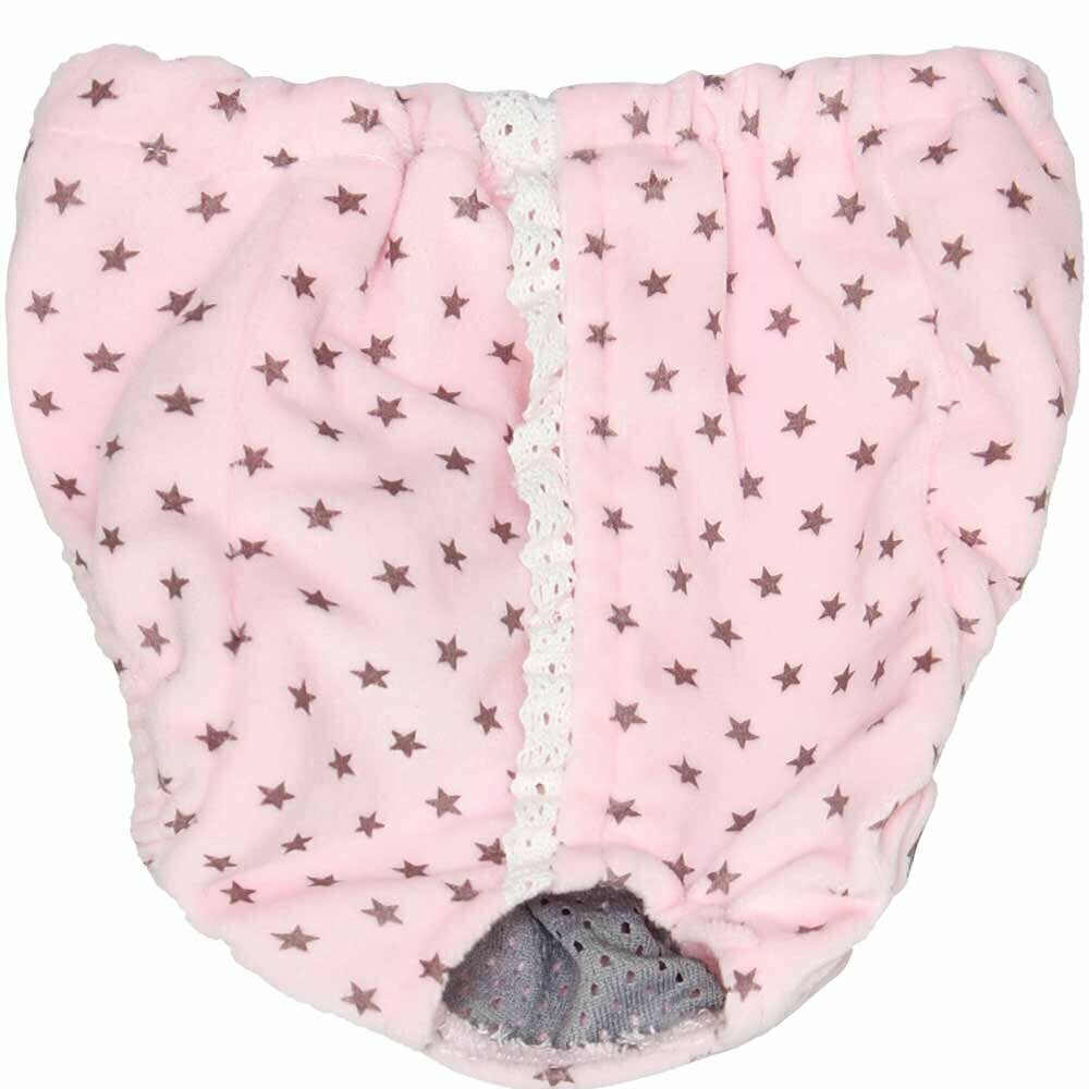 Sanitary panties for dogs Pink with stars