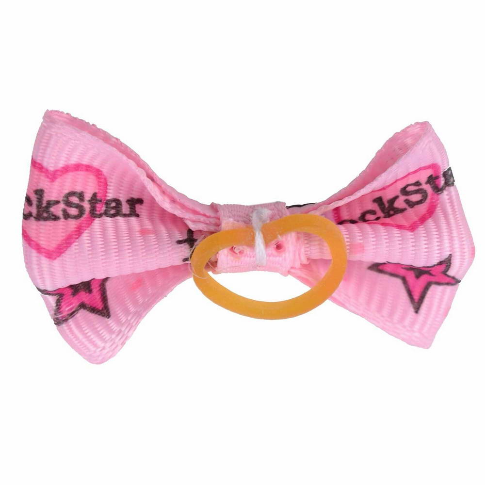 Dog hair bow rubberring Hello Kitty by GogiPet light pink