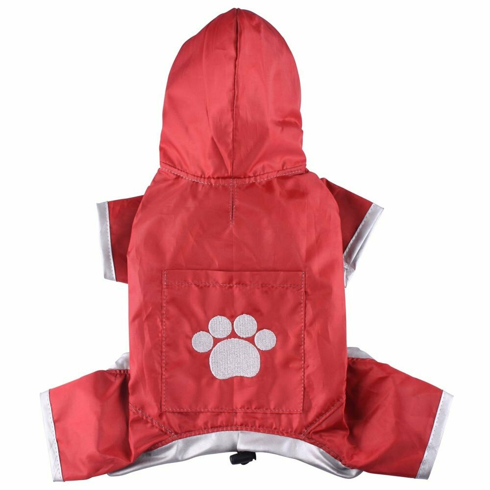 Red raincoat for dogs of DoggyDolly DR006