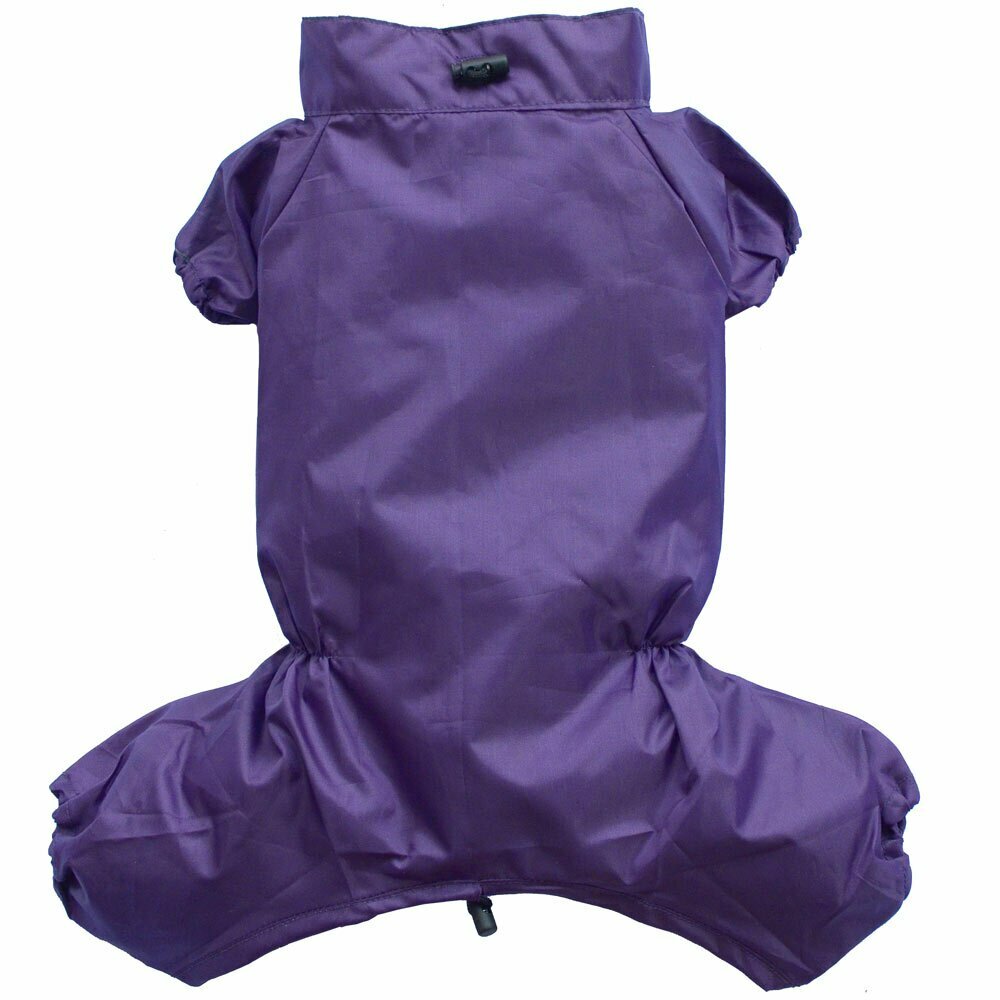 Purple dog raincoat 4 legs without hood from DoggyDolly DR028