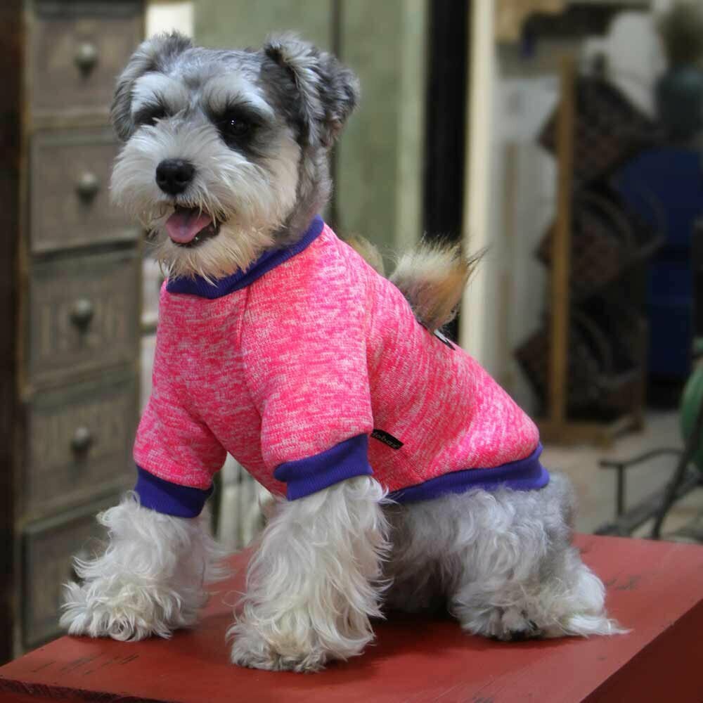 Pink dog sweater made of 100% cotton