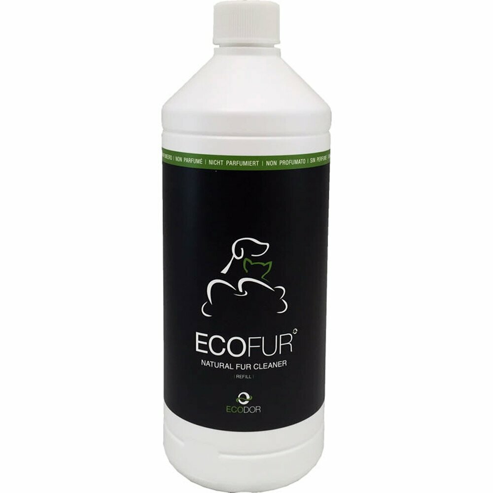Ecodor EcoPet EcoFur coat cleaner - 1 litre refill bottle new design