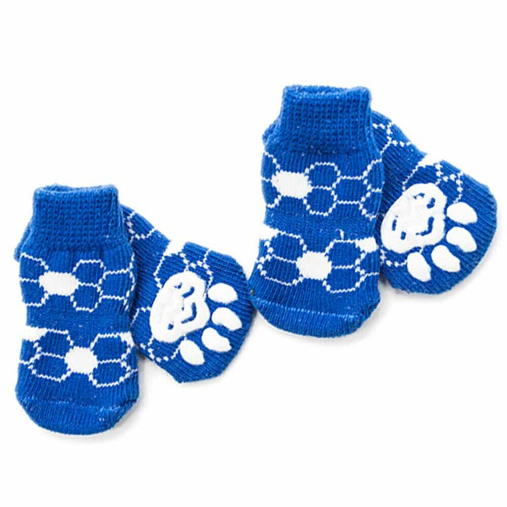 GogiPet dog socks blue with anti-slip coating