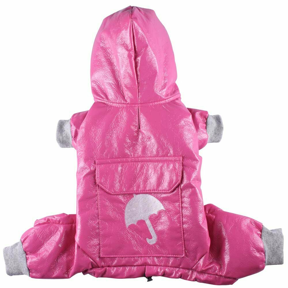 Dog raincoat pink with 4 legs by DoggyDolly DR016