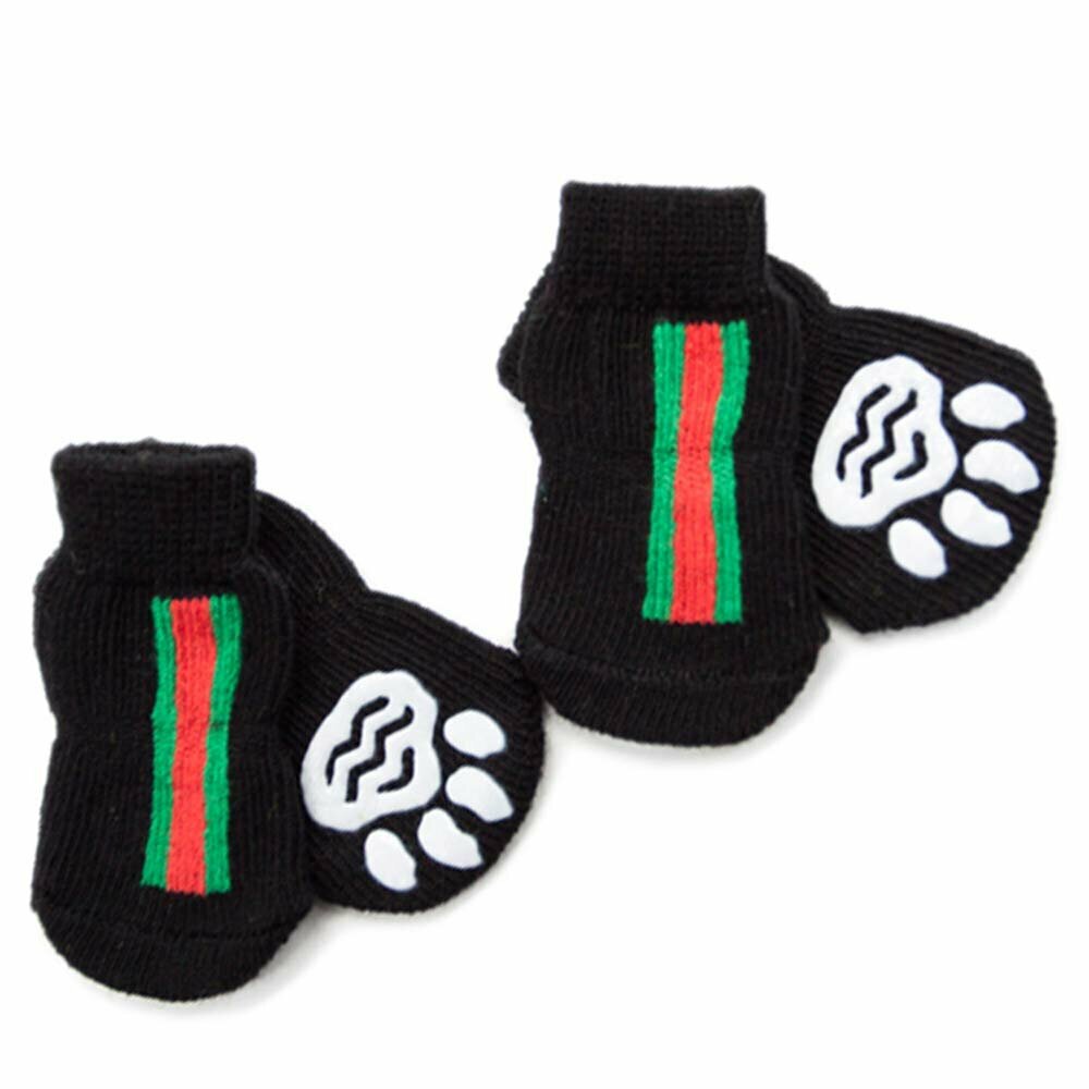 GogiPet dog socks black with anti-slip coating