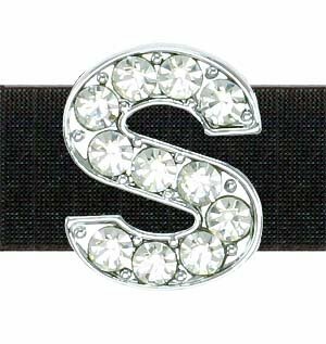 S rhinestone letter with 14 mm