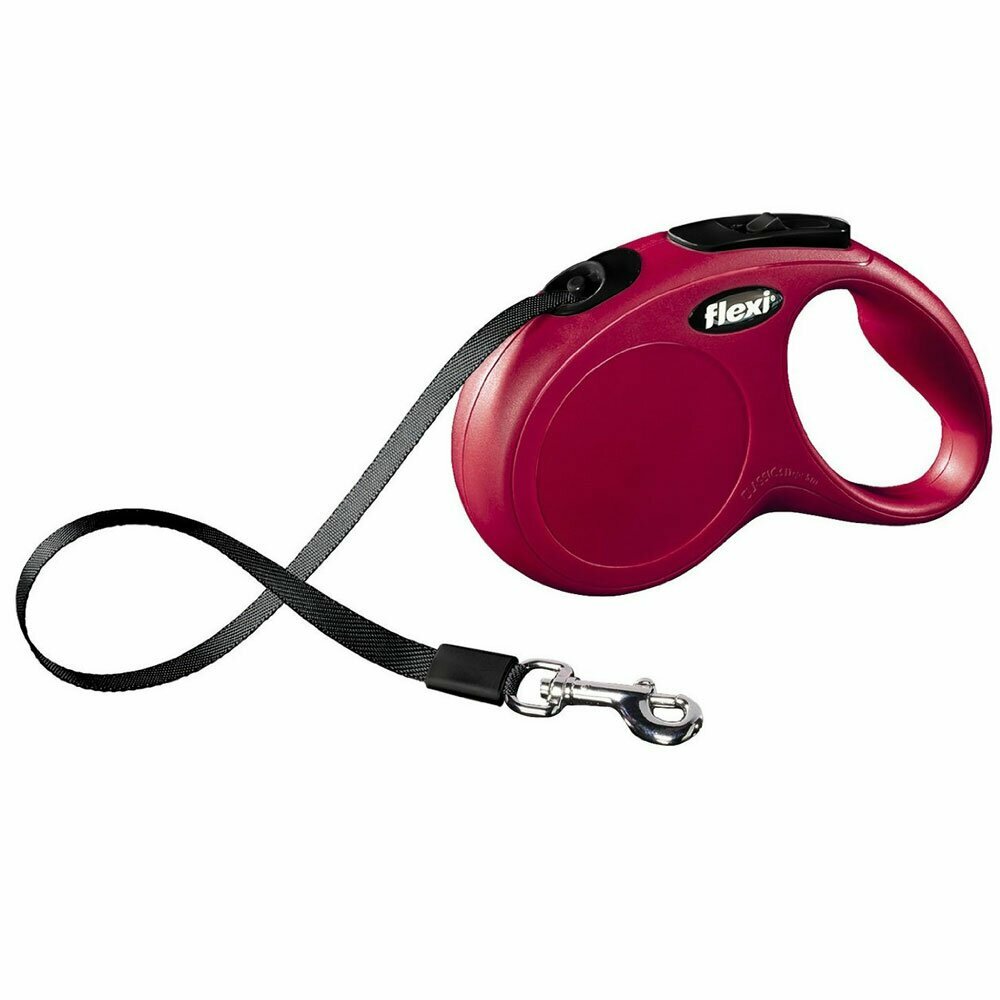 Flexi New Classic roll-up cord leash S red