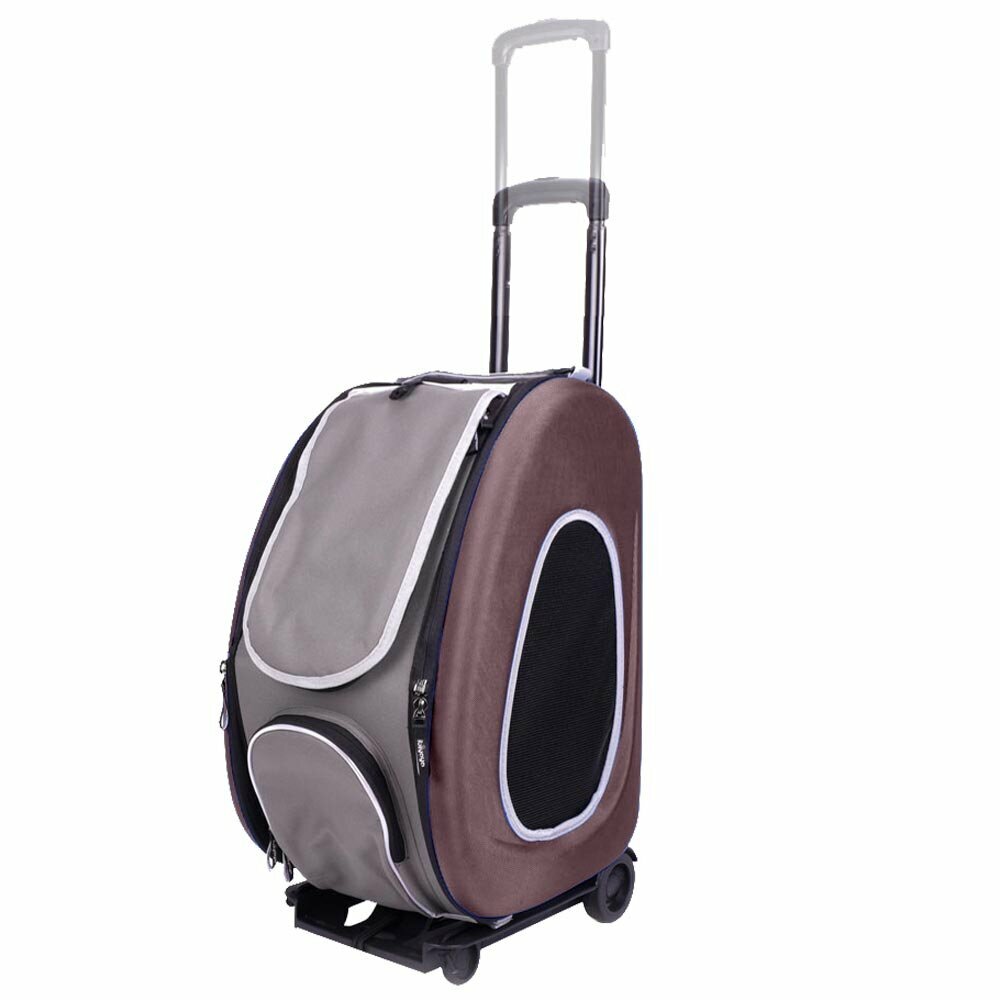 Dog trolley with pull-out telescopic bar Brown