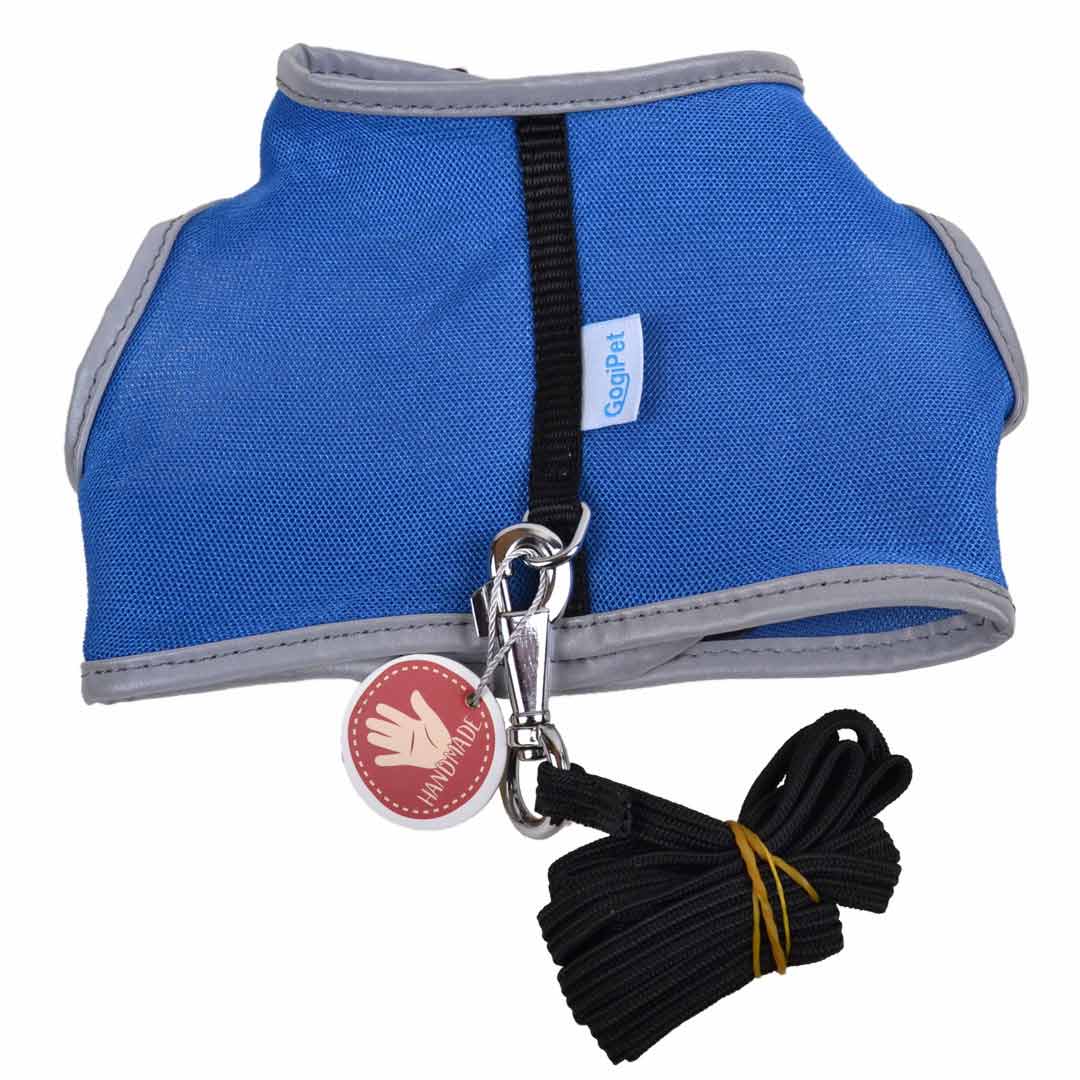 Blue soft harness for cats and puppies