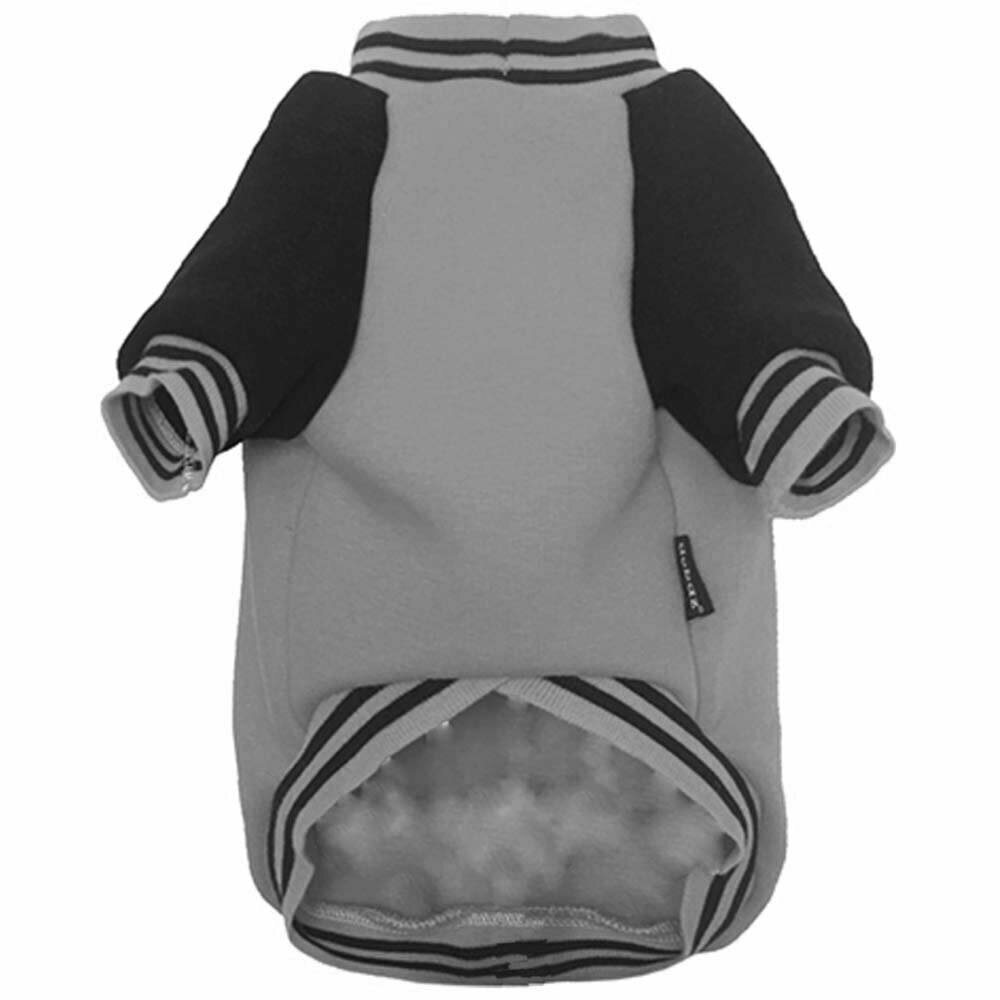 Dog pullover on fleece gray with tiger head