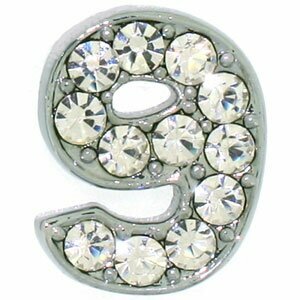 Rhinestone number 9 with 14 mm