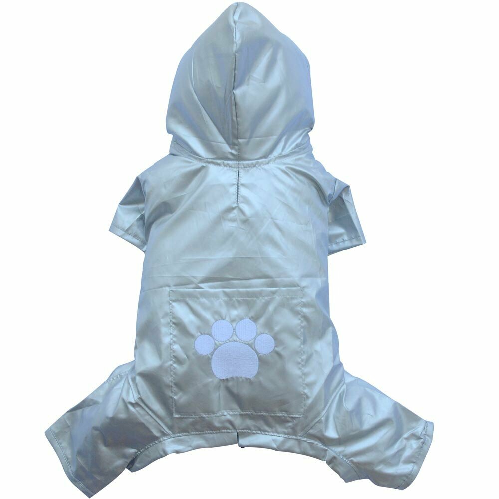 dog raincoat 4 legs silver from DoggyDolly DR005